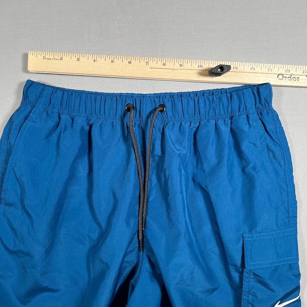 Nike Swim Cargo Swim Shorts Trunks Mesh Lined Size Medium Blue